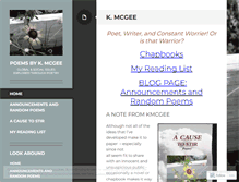 Tablet Screenshot of kmcgeepoet.wordpress.com