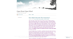 Desktop Screenshot of openheartopenmind.wordpress.com