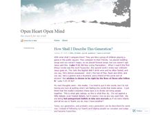 Tablet Screenshot of openheartopenmind.wordpress.com