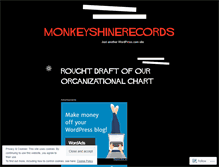 Tablet Screenshot of monkeyshinerecords.wordpress.com