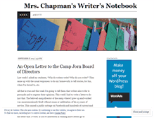 Tablet Screenshot of mrschapmanswritersnotebook.wordpress.com