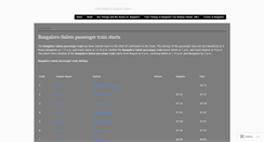 Desktop Screenshot of bangaloretrains.wordpress.com