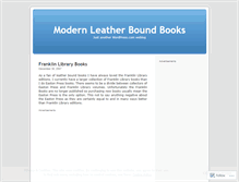 Tablet Screenshot of leatherboundbooks.wordpress.com