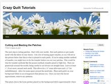 Tablet Screenshot of crazyquilttutorials.wordpress.com