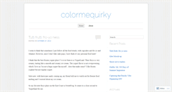 Desktop Screenshot of colormequirky.wordpress.com