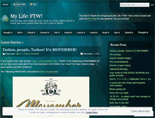 Tablet Screenshot of mylifeftw.wordpress.com
