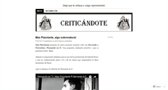 Desktop Screenshot of criticandote.wordpress.com