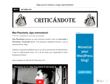 Tablet Screenshot of criticandote.wordpress.com