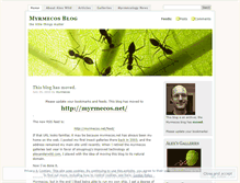 Tablet Screenshot of myrmecos.wordpress.com