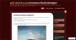 Desktop Screenshot of connoisseurarefyneologism.wordpress.com