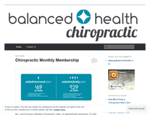 Tablet Screenshot of getbalancedhealth.wordpress.com