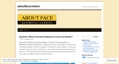 Desktop Screenshot of aboutfacecenters.wordpress.com