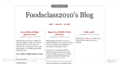 Desktop Screenshot of foodsclass2010.wordpress.com