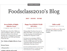 Tablet Screenshot of foodsclass2010.wordpress.com