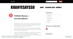 Desktop Screenshot of khanyesaysso.wordpress.com