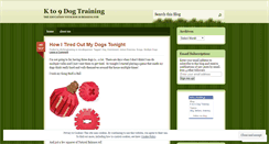 Desktop Screenshot of kto9dogtraining.wordpress.com