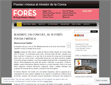 Tablet Screenshot of forespoesiaimusica.wordpress.com