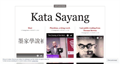 Desktop Screenshot of katasayang.wordpress.com