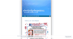 Desktop Screenshot of electjudgehope2011.wordpress.com