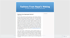 Desktop Screenshot of fashionsfromnepal.wordpress.com