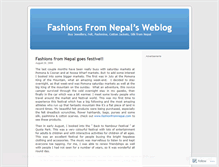 Tablet Screenshot of fashionsfromnepal.wordpress.com