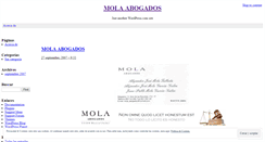 Desktop Screenshot of molaabogados.wordpress.com