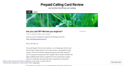 Desktop Screenshot of prepaidcallingreview.wordpress.com