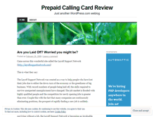 Tablet Screenshot of prepaidcallingreview.wordpress.com