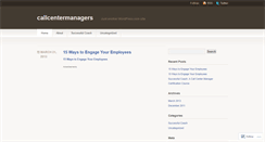 Desktop Screenshot of callcentermanagers.wordpress.com