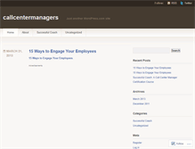 Tablet Screenshot of callcentermanagers.wordpress.com