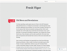 Tablet Screenshot of freshvigor.wordpress.com
