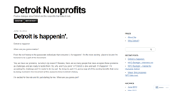 Desktop Screenshot of detroitnonprofits.wordpress.com