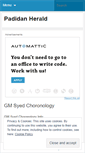 Mobile Screenshot of padidanherald.wordpress.com