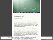 Tablet Screenshot of newautobiographyproject.wordpress.com