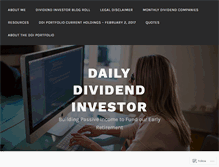 Tablet Screenshot of dailydividendinvestor.wordpress.com