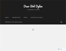 Tablet Screenshot of dearbobdylan.wordpress.com