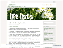 Tablet Screenshot of lifelistsblog.wordpress.com