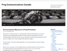 Tablet Screenshot of frogcommunications.wordpress.com