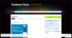 Desktop Screenshot of goyalshubham27.wordpress.com