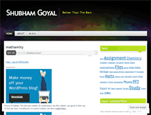 Tablet Screenshot of goyalshubham27.wordpress.com