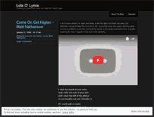 Tablet Screenshot of lotsolyrics.wordpress.com