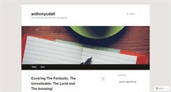 Desktop Screenshot of anthonyudall.wordpress.com