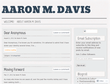 Tablet Screenshot of aarondavisnow.wordpress.com