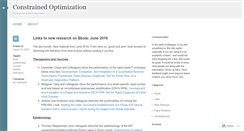 Desktop Screenshot of constrainedoptimization.wordpress.com
