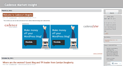 Desktop Screenshot of cadencemarketinsight.wordpress.com