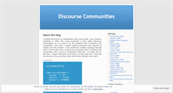 Desktop Screenshot of discoursecommunities.wordpress.com