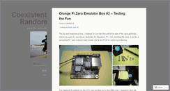 Desktop Screenshot of coexistentrandom.wordpress.com