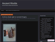 Tablet Screenshot of ancientworldsmanchester.wordpress.com