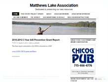 Tablet Screenshot of matthewslake.wordpress.com