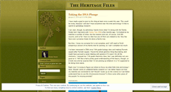 Desktop Screenshot of heritagefiles.wordpress.com